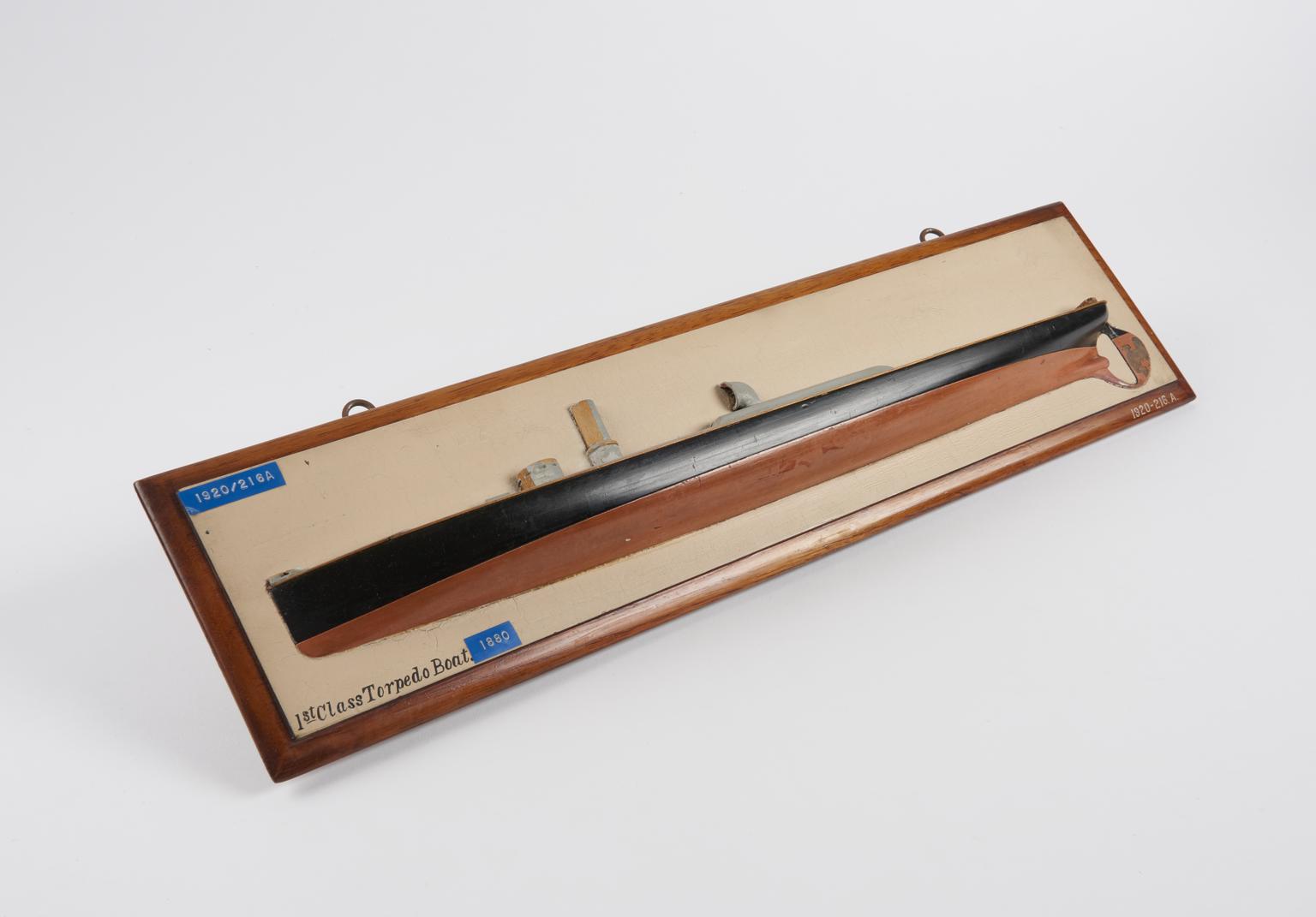 Half-block model of 1st Class torpedo boat, 1880