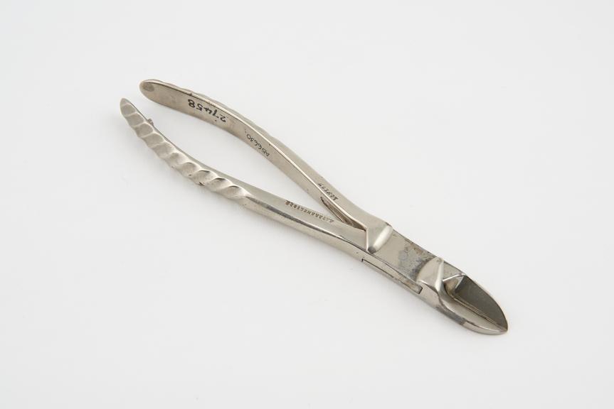 Bone forceps, manufactured by Mayer and Meltzer of London