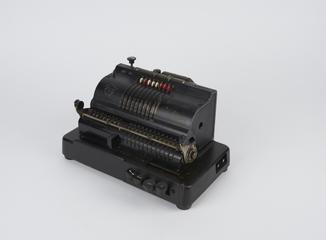One of three mechanical hand calculators.