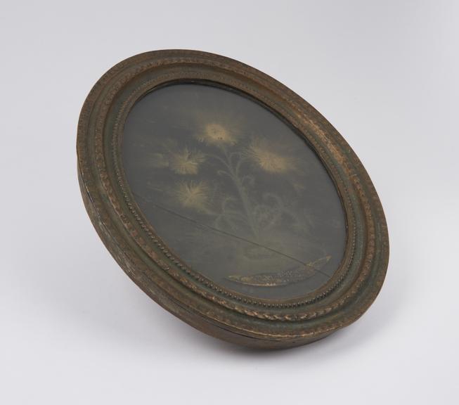 Lichtenberg figure in oval frame
