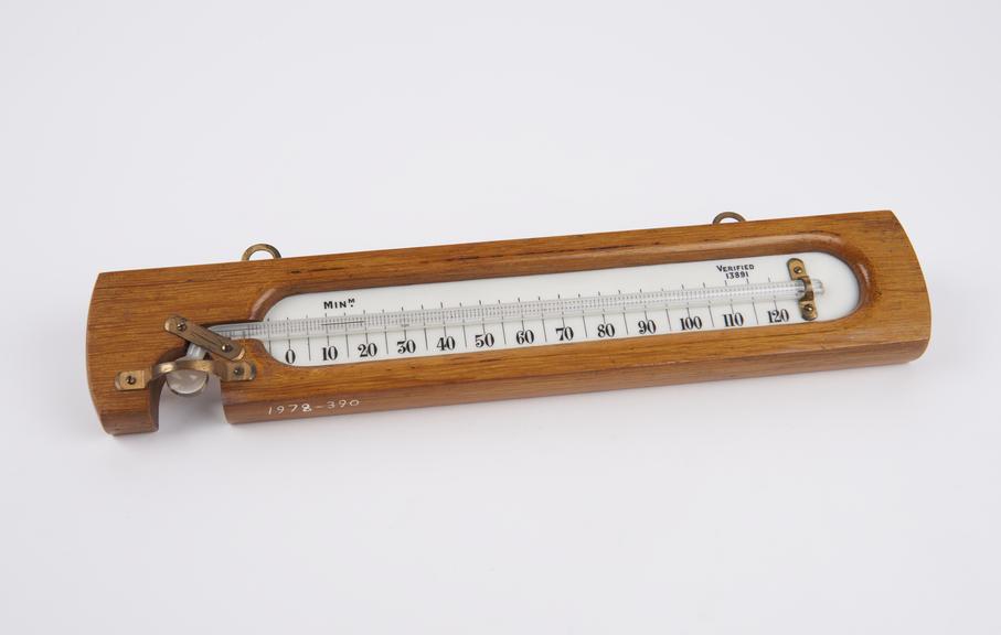 Minimum thermometer with slipped in' scale (Hick's patent) c