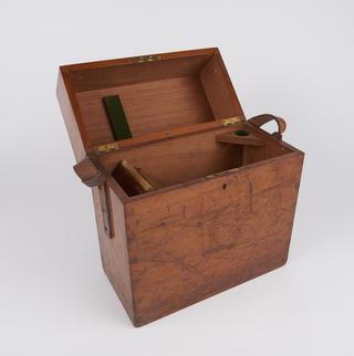 Mahogany box, for Walker portable magnetometer