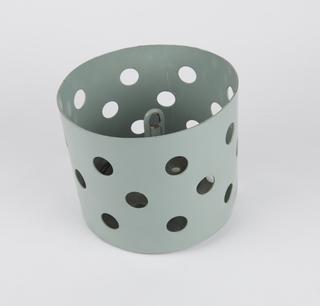 Perforated cylindrical shield from recording current meter designed by Jonas Ekman Fjeldstad