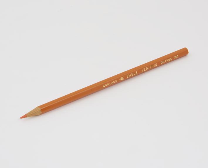 Orange (writes in orange) pencil crayon, 1977