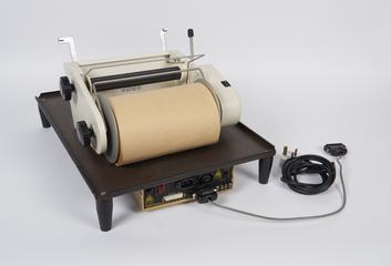 Paper reel and tray for receiver-only teleprinter, 1960-1984