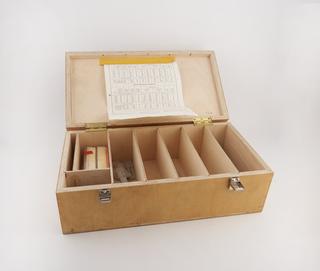 Accessories for oscillograph in wooden box