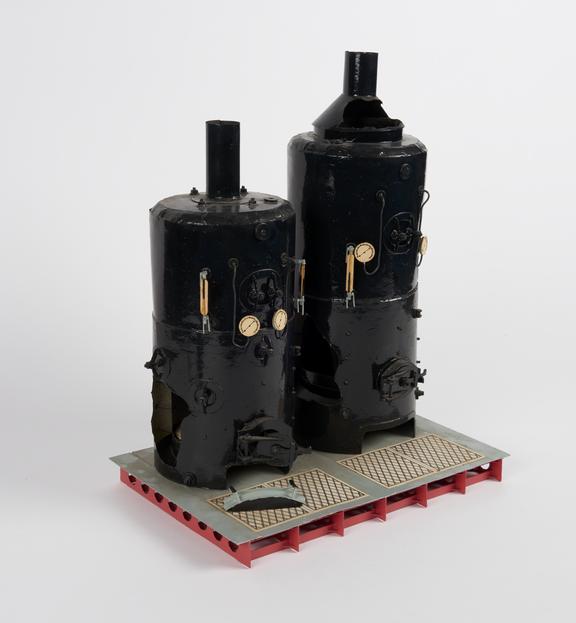 Pair of auxiliary vertical boilers