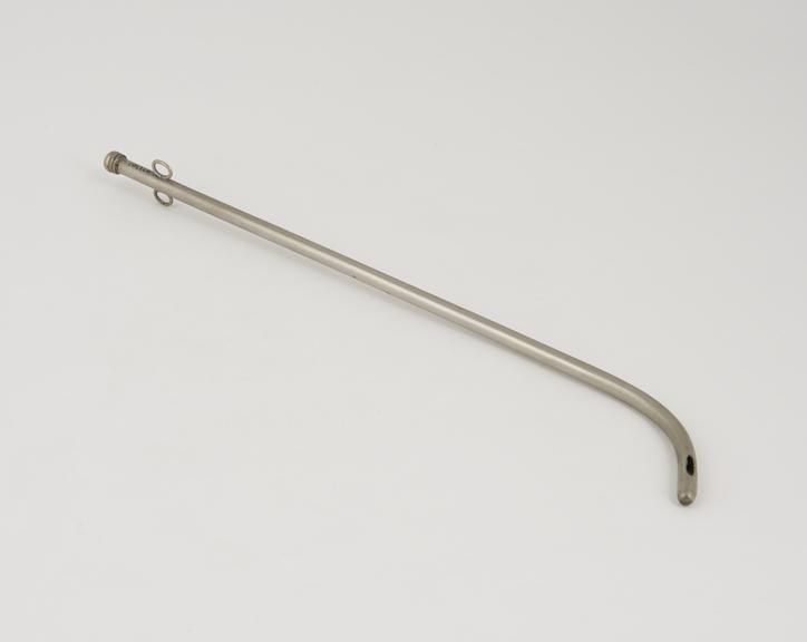 Metal catheter with proximal curve, c. 1880