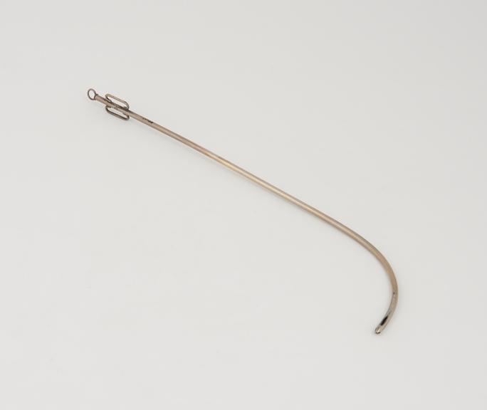 Silver plated catheter with proximal curve and stylet