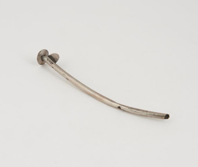 Silver female catheter, from the Cuthbert collection, c. 1850