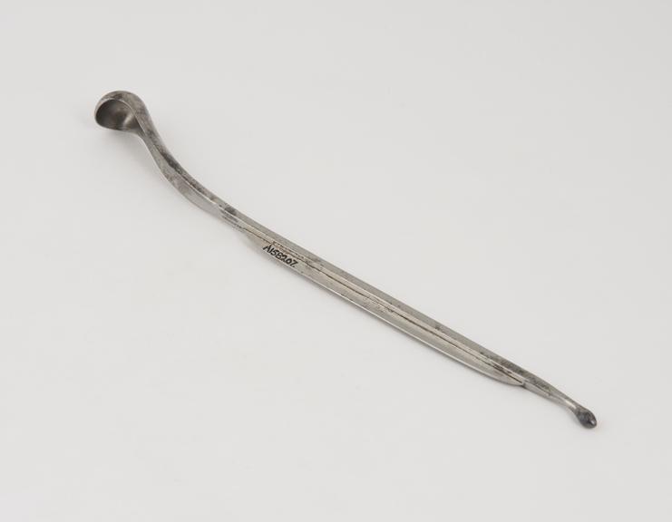 Combined lithotomy scoop and probe-ended director, steel