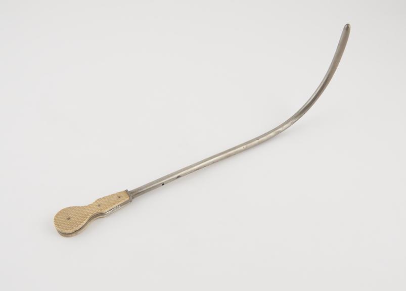 Large, curved lithotomy staff