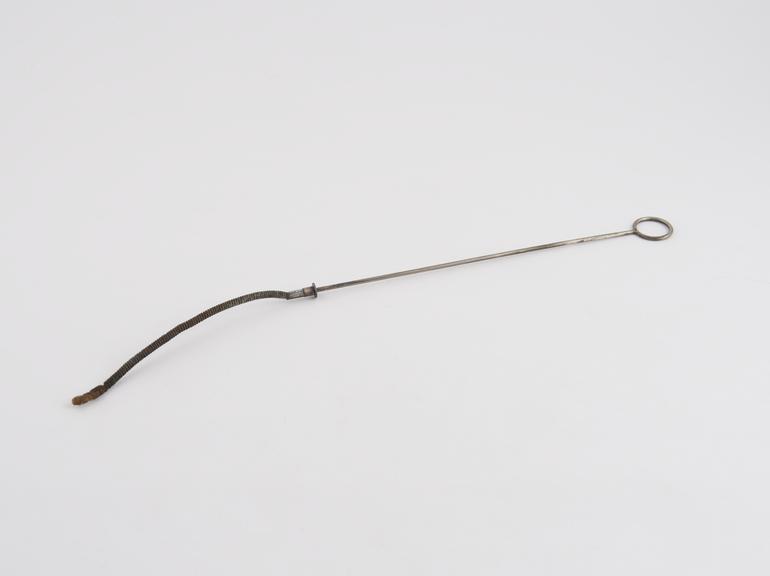 Silver catheter stylet with(?) caustic transporter inside