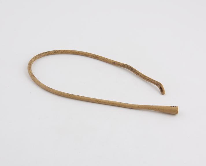 Porges bi-condee catheter, white gum elastic, French, c. 1880