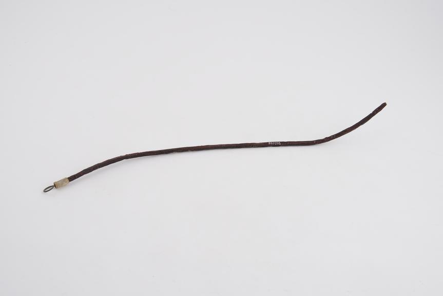 Cylindrical gum elastic catheter with stilette, c. 1880