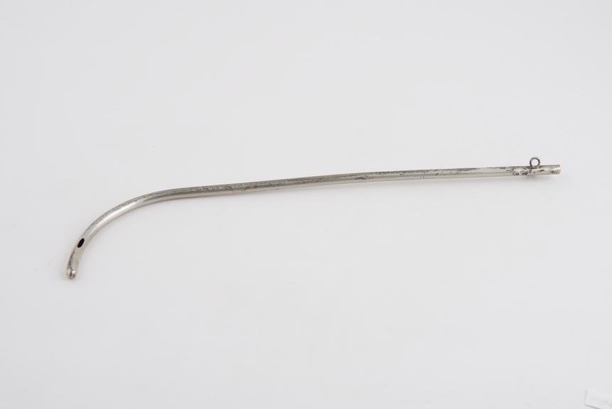 Cylindircal catheter, silver hallmarked, c. 1860