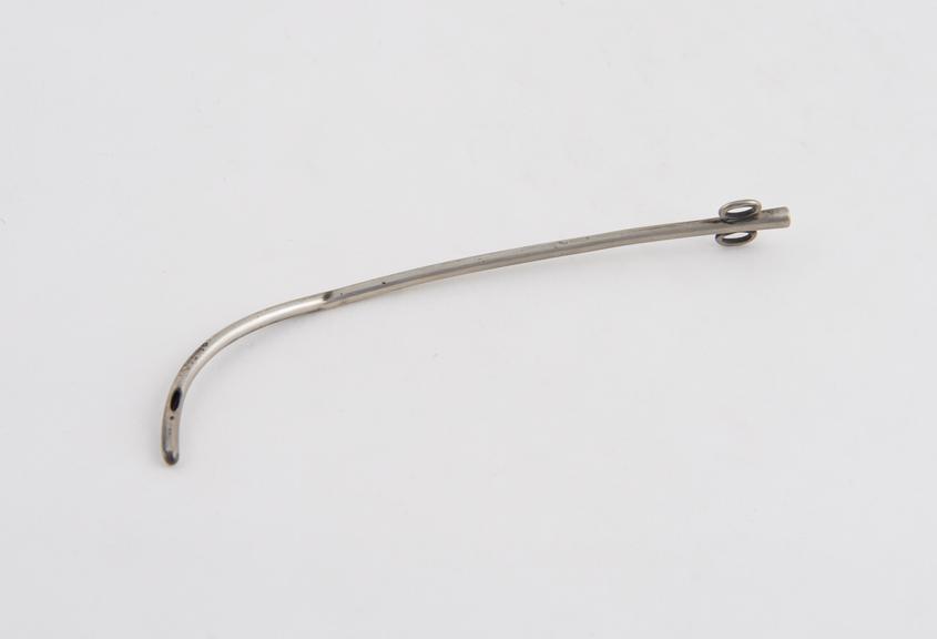 Silver female catheter, with proximal curve, c. 1880