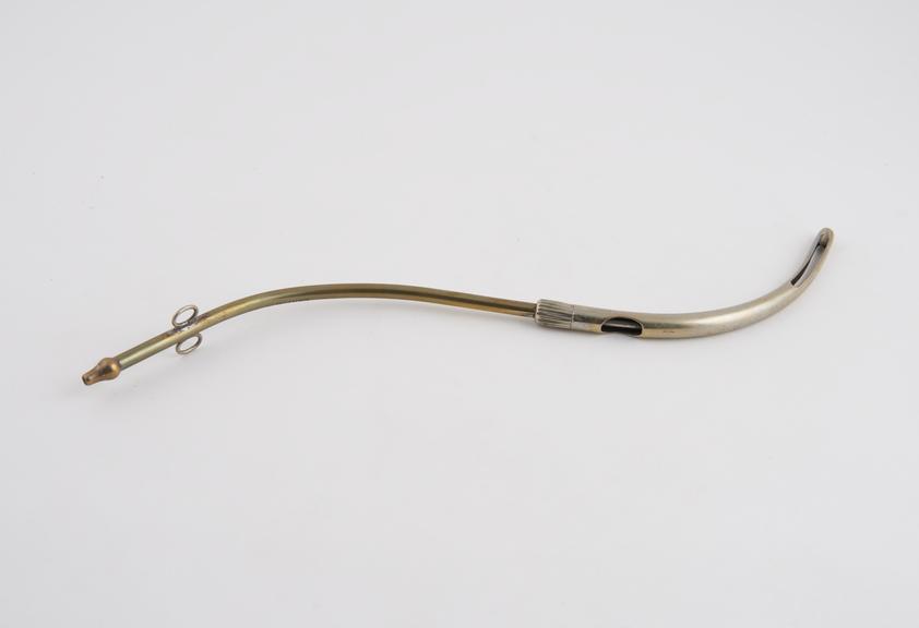 Douche, uterine, metal, nickel-plated, 1880-1920