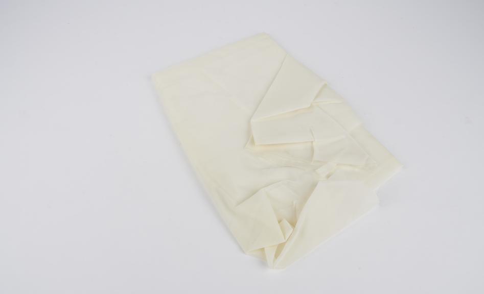 Sample of nylon fabric, white.