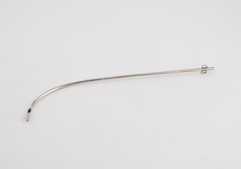 Silver catheter with proximal curve, by Weiss, c. 1860