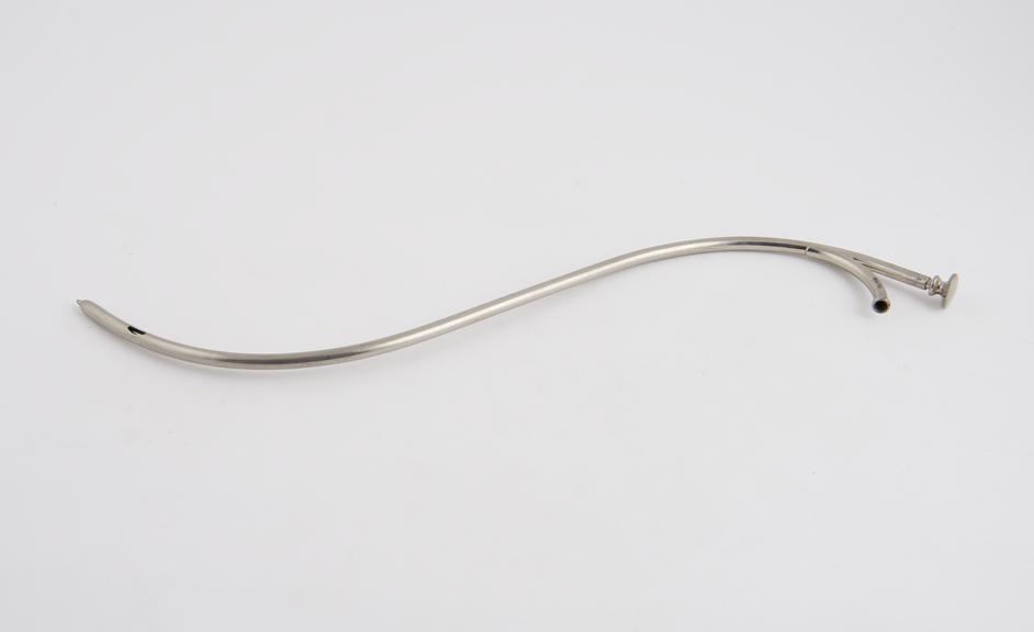 Double-channel steel catheter