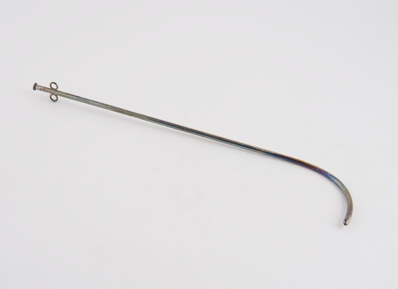 Silver catheter by McQueen, Newcastle, c. 1850