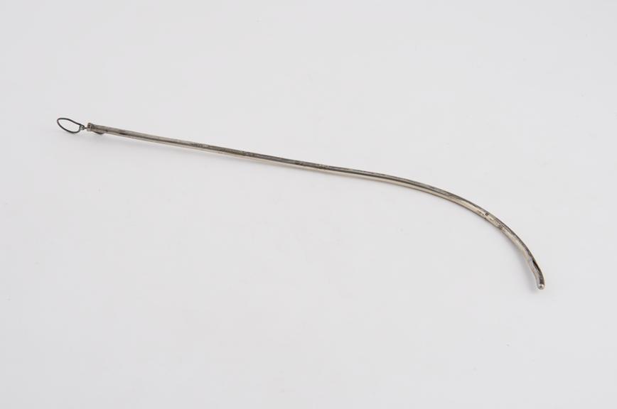 Silver catheter, long proximal curve, c. 1850