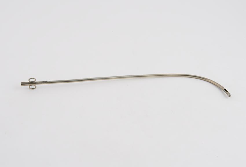 Catheter with proximal curve, nickel-plated, c. 1880