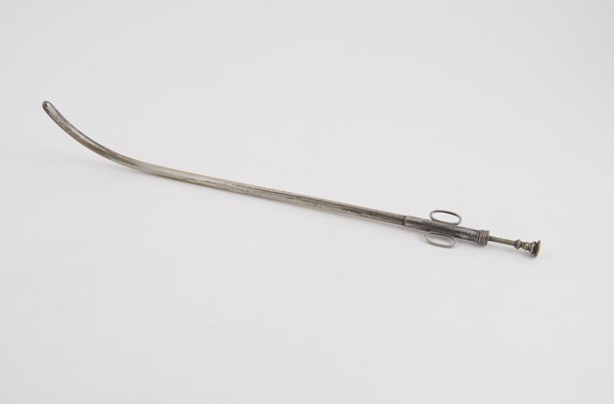 Cylindrical caustic catheter, silver, witrh proximal curve, c