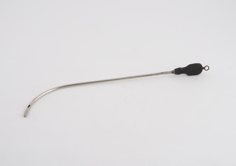 Brodie's silver catheter with proximal curve and chequered