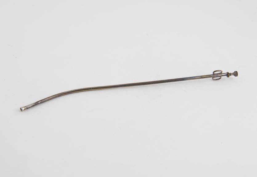 Thompson's silver caustic catheter by Krohne, London, c. 1860