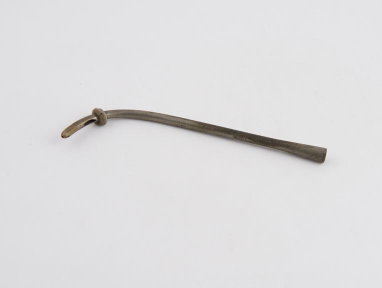 Catheter, steel, with sponge 19th century