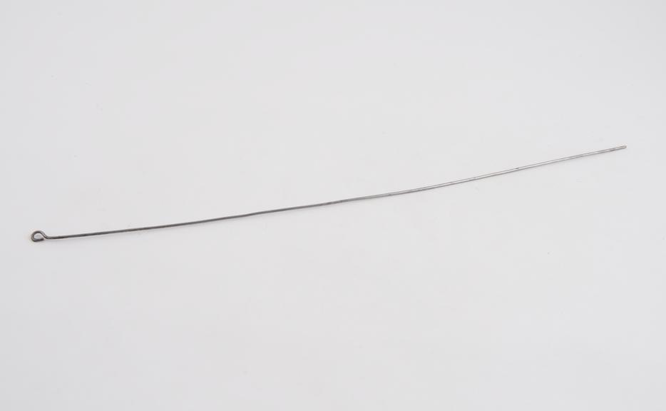 Catheter stylet, steel, c. 1880