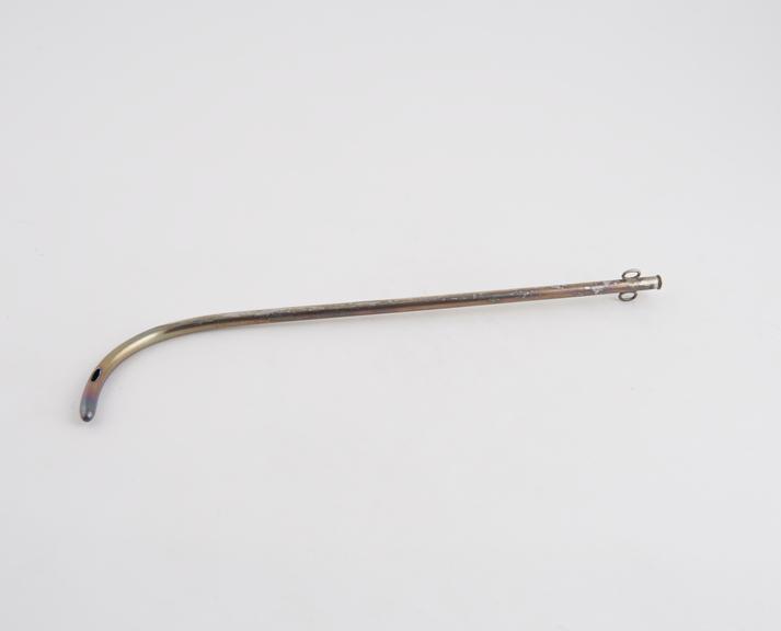 Silver-plated catheter, with stylet, c. 1850