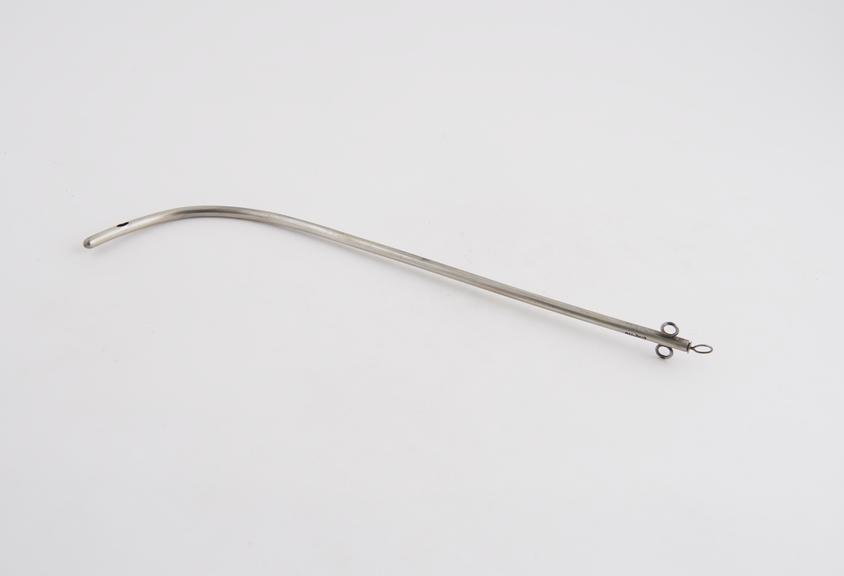 Silver-plated catheter, with stylet, c. 1850