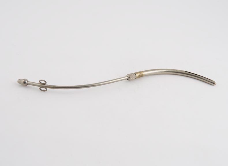 Washing catheter, Bozeman-Fritsch, steel, nickel-plated