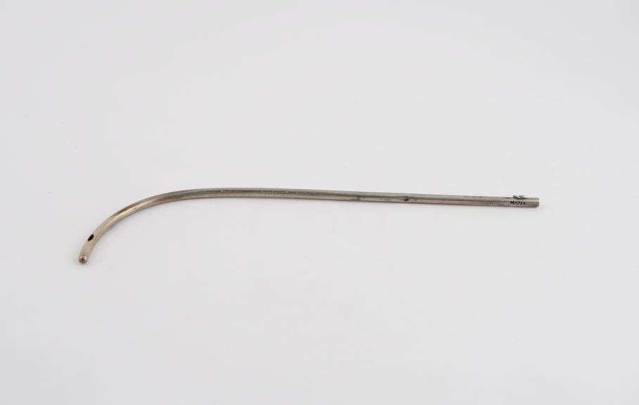 Cylindrical catheter, curved proximal end, c. 1860