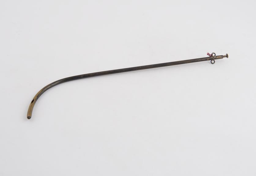 Catheter, steel, silver plated, with stilette