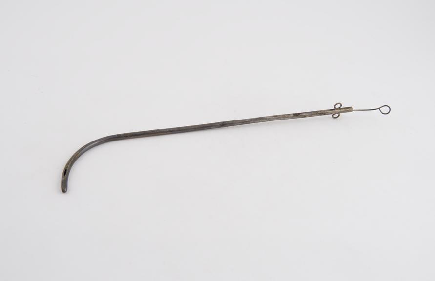 Catheter, silver plated, with stilette, by Evans and Co