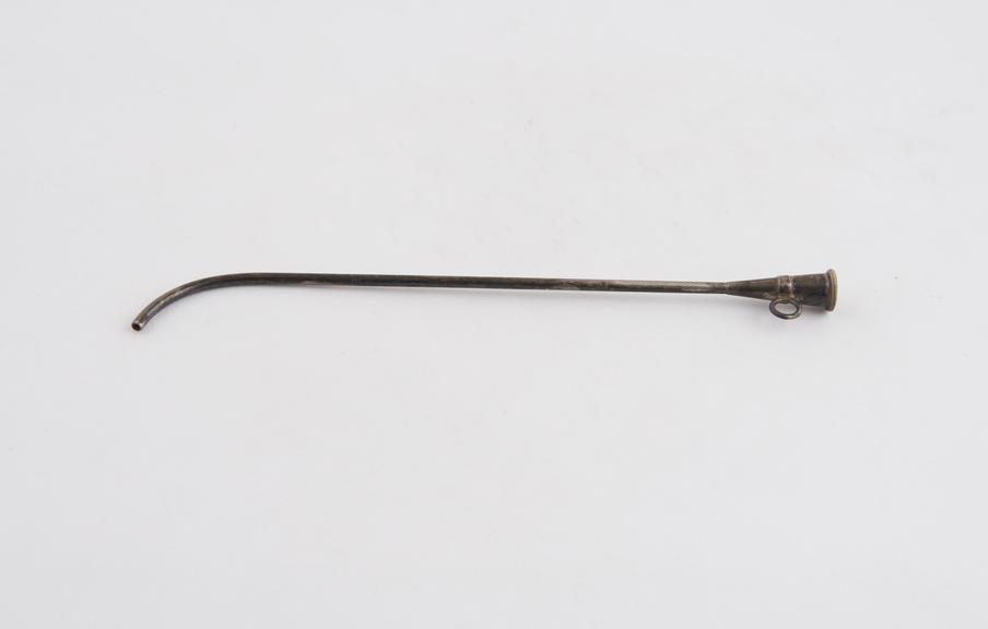 Eustachian catheter, Kramer, silver, probably British