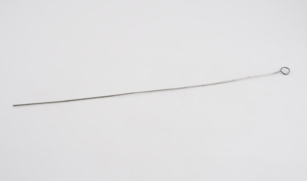 Catheter stylet, steel, c. 1880