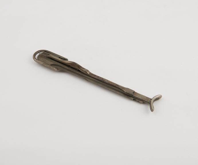 Tonsil guillotine, steel, nickel-plated, 1880-1920