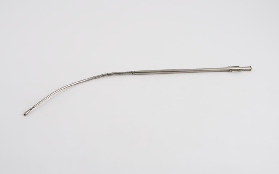 Cylindrical catheter with tapered flexible proximal end and