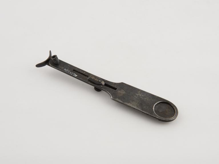 Tonsil guillotine, steel, by Ferguson of London, 1822-1869