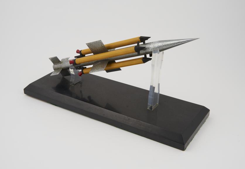 Desk top model of RAE rocket test vehicle RTV 1.