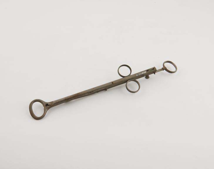 Tonsil guillotine, Mathieu, steel, plated, possibly British