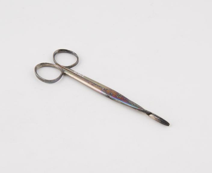 Dressing forceps, steel, probably British