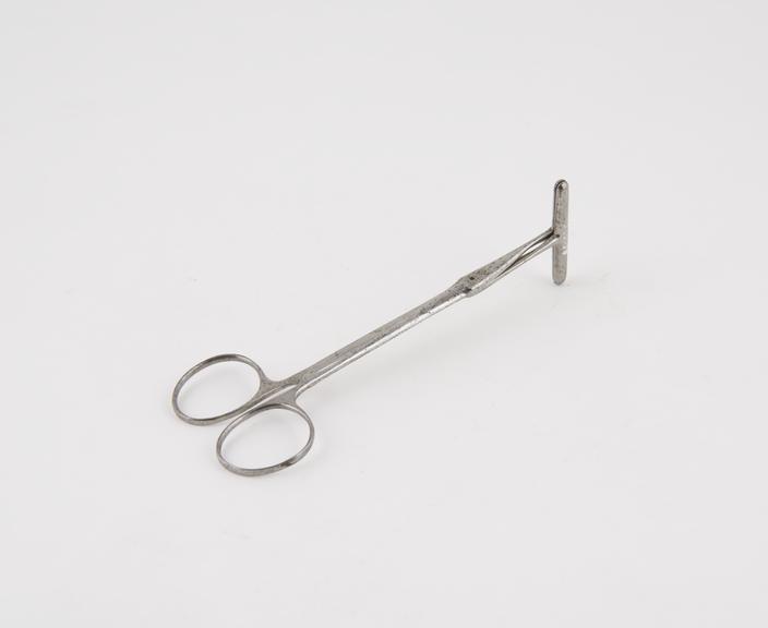Artery forceps, steel, T-shaped head, possibly British