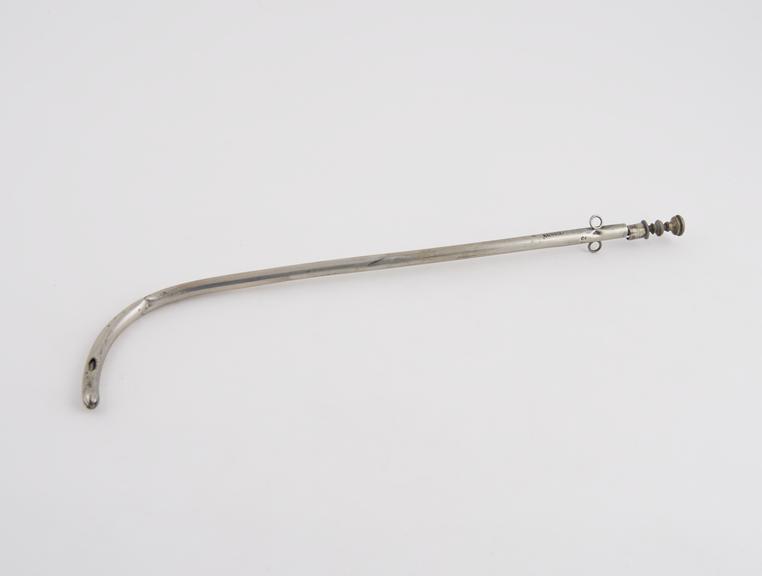 Silver-plated catheter with urethrotomy stilete in stu, c.1880