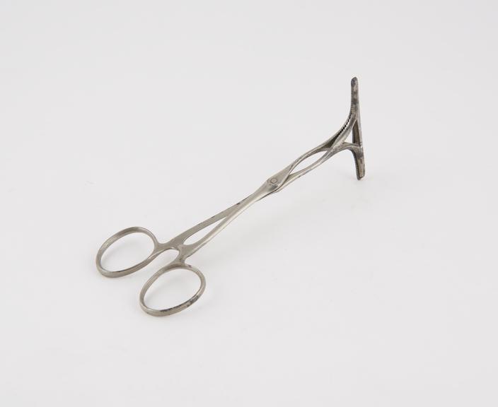 Artery forceps, steel, plated, T-shaped heads, possibly British
